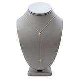 14k Yellow Gold 0.11ct Micro Cross Necklace