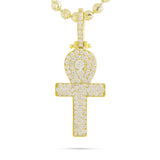 14k Yellow Gold 1.9ct Micro Ankh Pendant