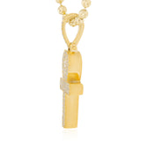 14k Yellow Gold 1.9ct Micro Ankh Pendant