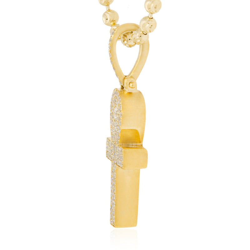 14k Yellow Gold 1.9ct Micro Ankh Pendant