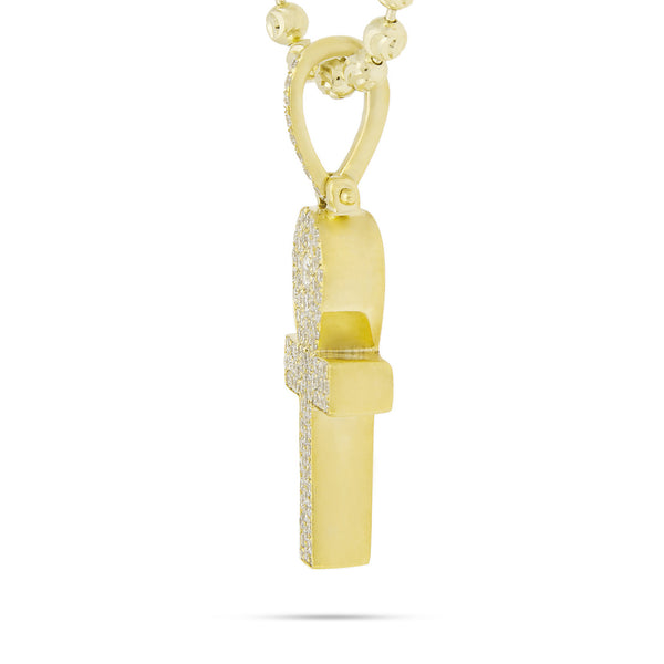 14k Yellow Gold 1.9ct Micro Ankh Pendant