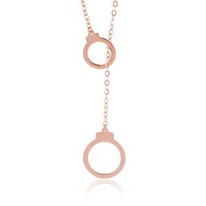 14K Gold Handcuff Adjustable Necklace