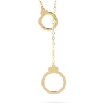 14K Gold Handcuff Adjustable Necklace