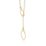 14K Gold Handcuff Adjustable Necklace