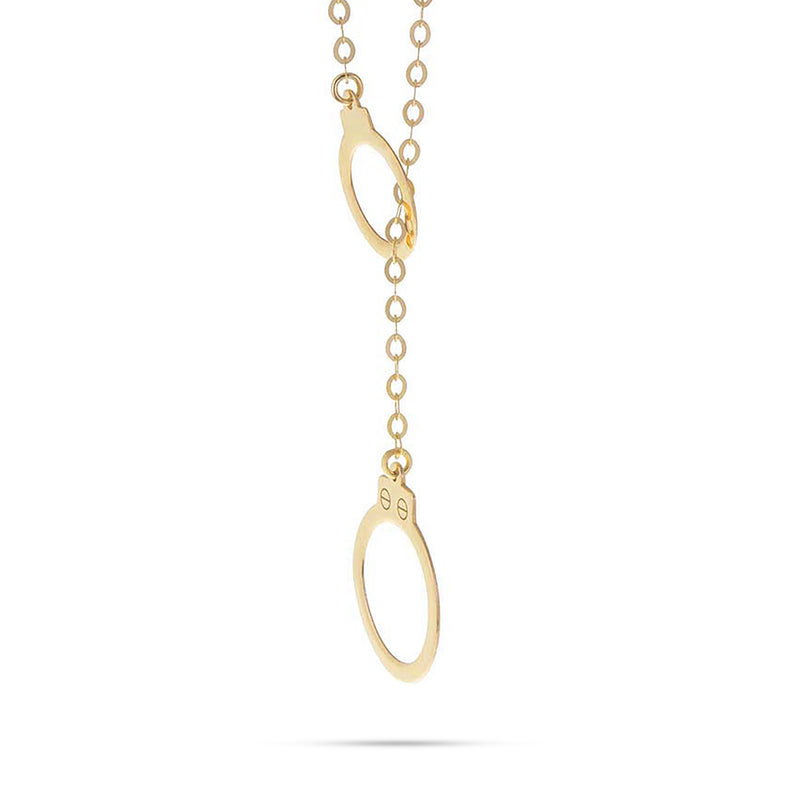14K Gold Handcuff Adjustable Necklace
