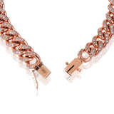 14k Gold Diamond Cuban Bracelet 8mm