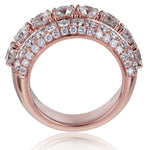 14K Rose Gold 6.78ct Diamond Half Eternity Ring