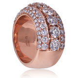14K Rose Gold 6.78ct Diamond Half Eternity Ring