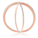 14K Rose Gold .15ct Diamond Criss Cross Ring