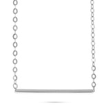 14k White Gold Bar Necklace