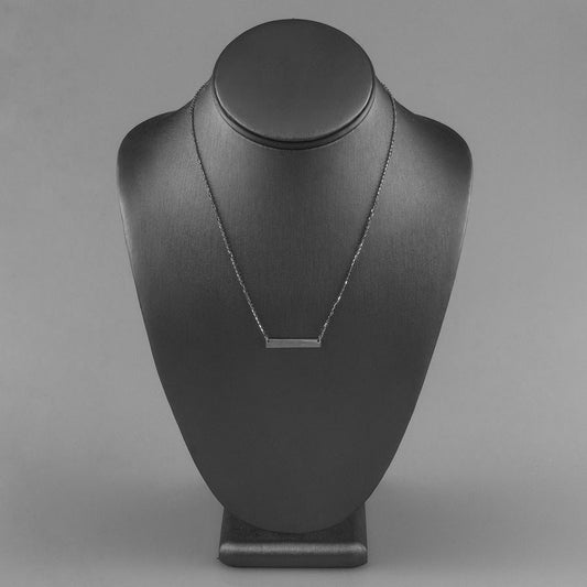 14K Gold Engravable Bar Necklace