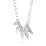 14K Yellow Gold Diamond 0.10ct Spike Design Necklace