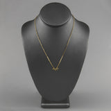 14K Yellow Gold Diamond 0.10ct Spike Design Necklace