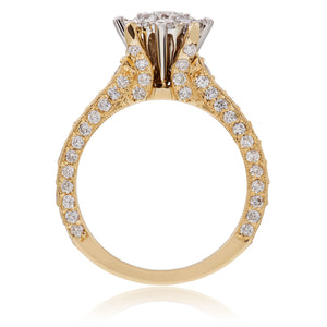 14K Yellow Gold 1.82ct Diamond Engagement Ring