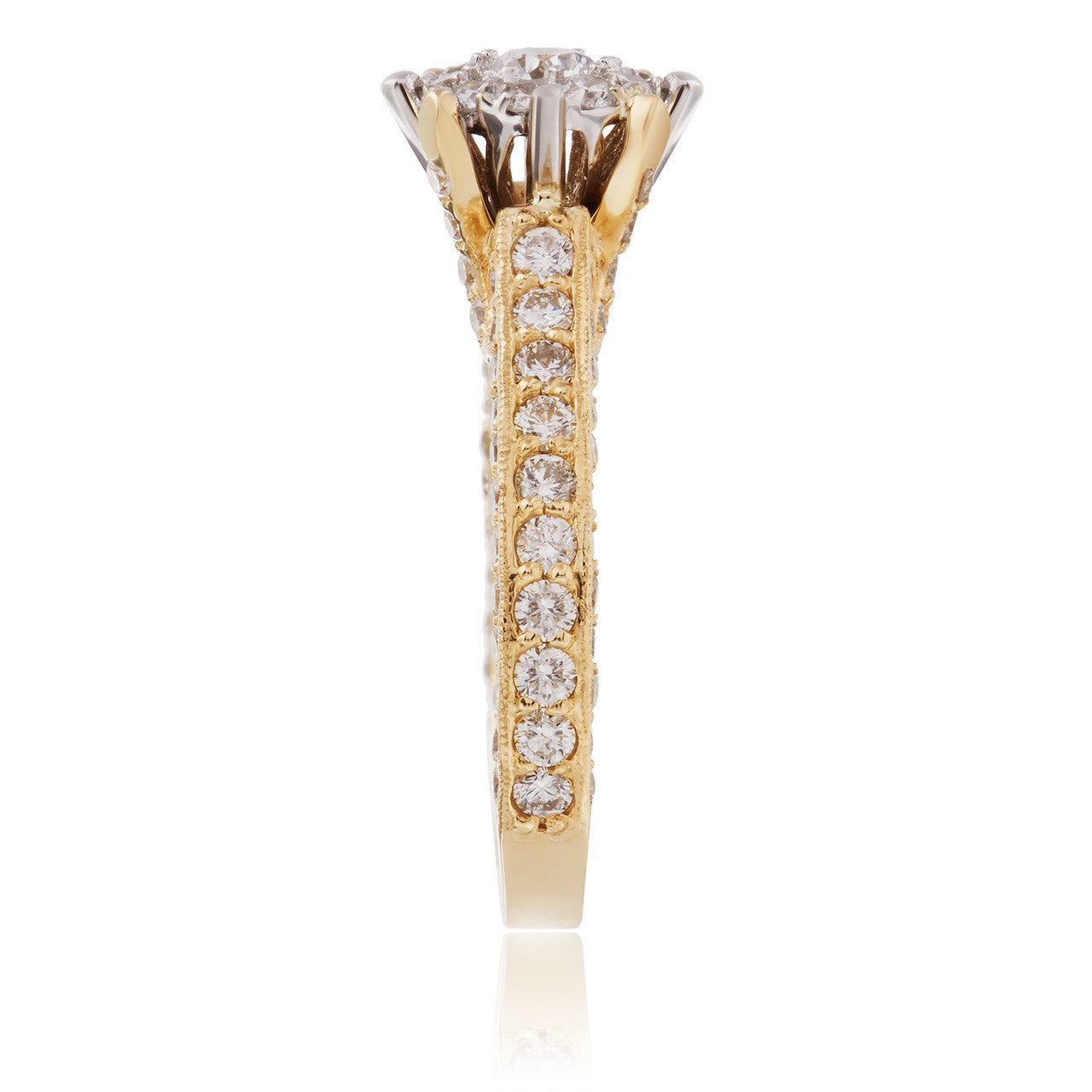 14K Yellow Gold 1.82ct Diamond Engagement Ring