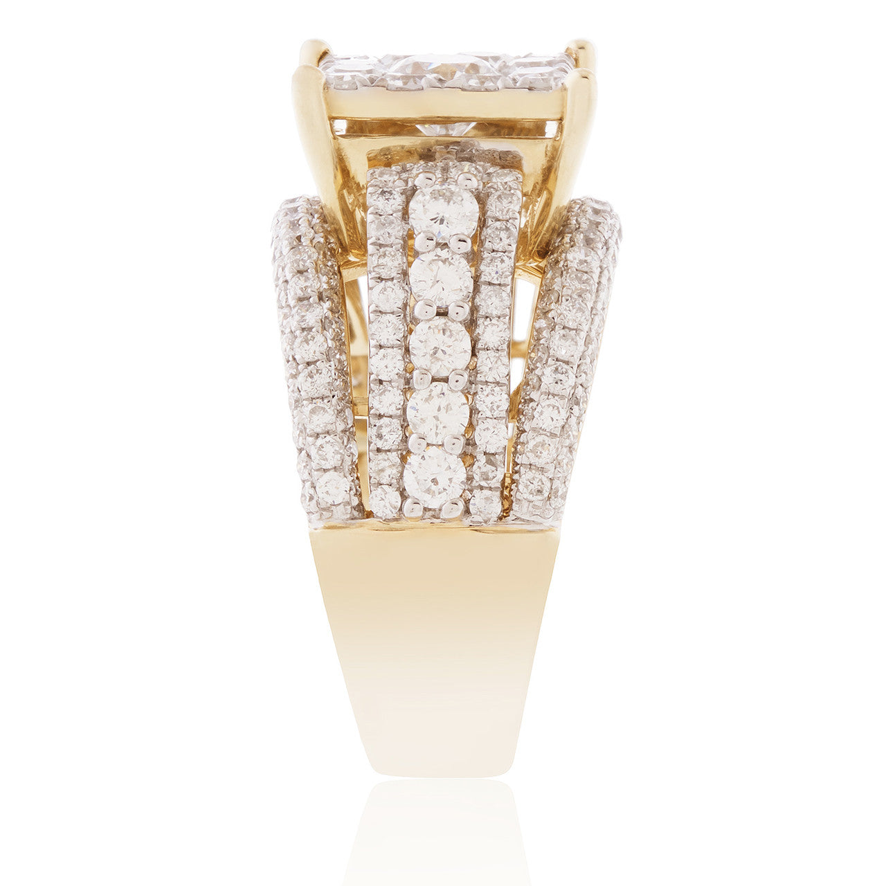 14K Yellow Gold 2.75ct Diamond Engagement Ring