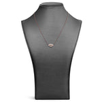 18k Rose Gold Diamond Lips Necklace 0.43ct
