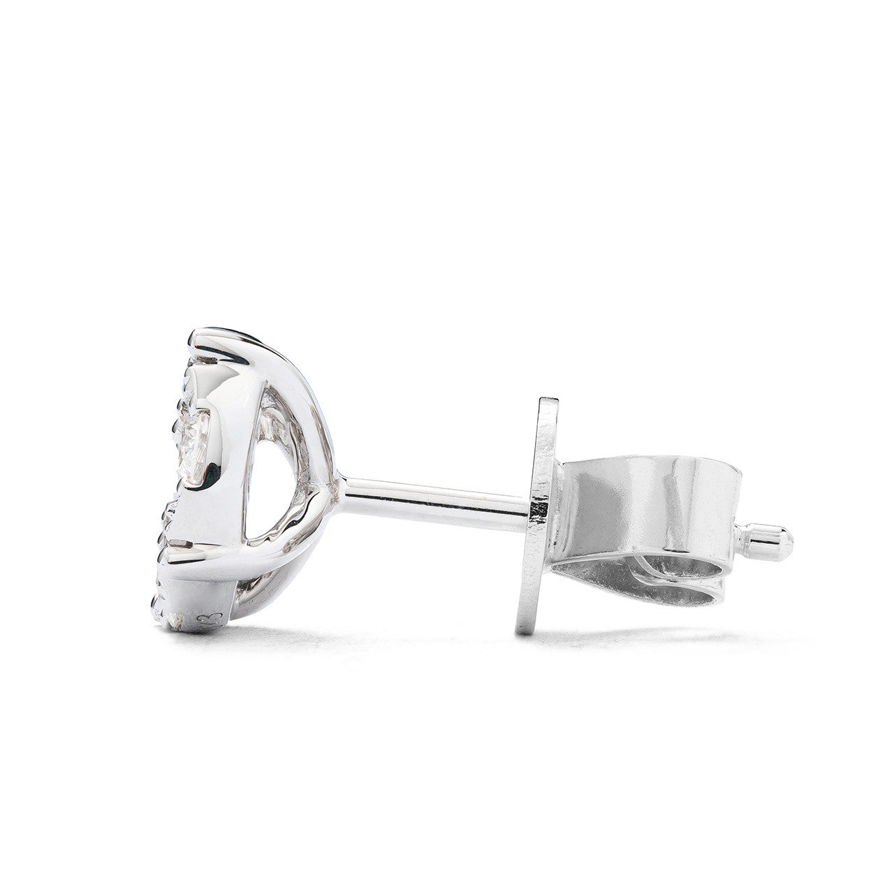 18k White Gold Diamond Studs Earrings .73 ctw