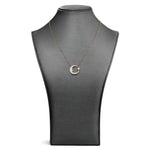 18k Yellow Gold 0.94ct Diamond Moon and Star Necklace