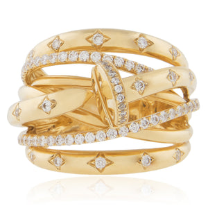 18K Yellow Gold .74ct Diamond Ring