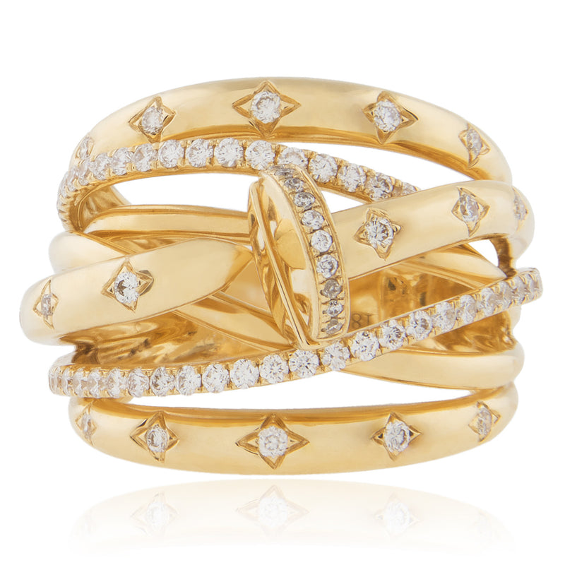 18K Yellow Gold .74ct Diamond Ring