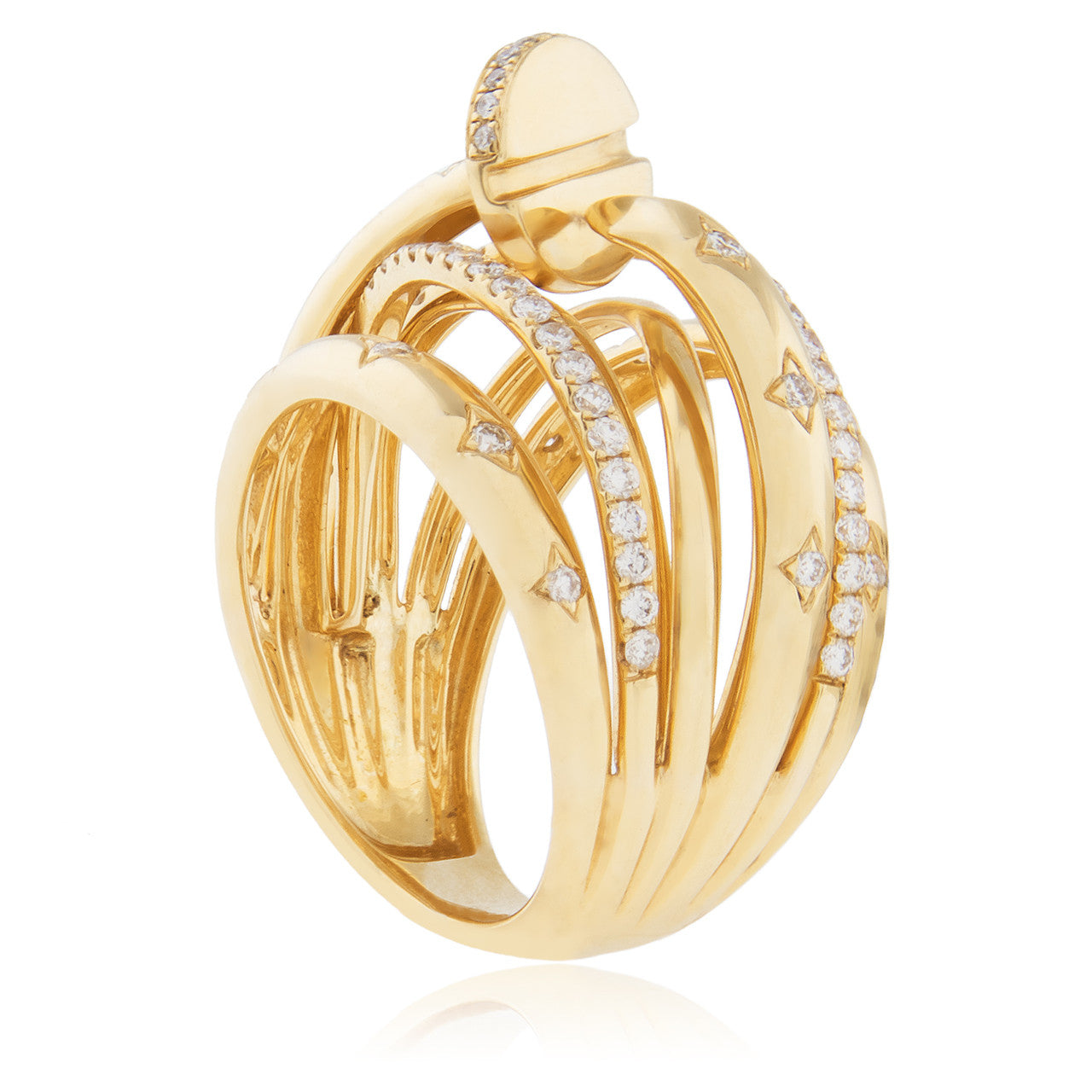 18K Yellow Gold .74ct Diamond Ring