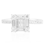 18k White Gold .77ct Baguette Diamond Ring