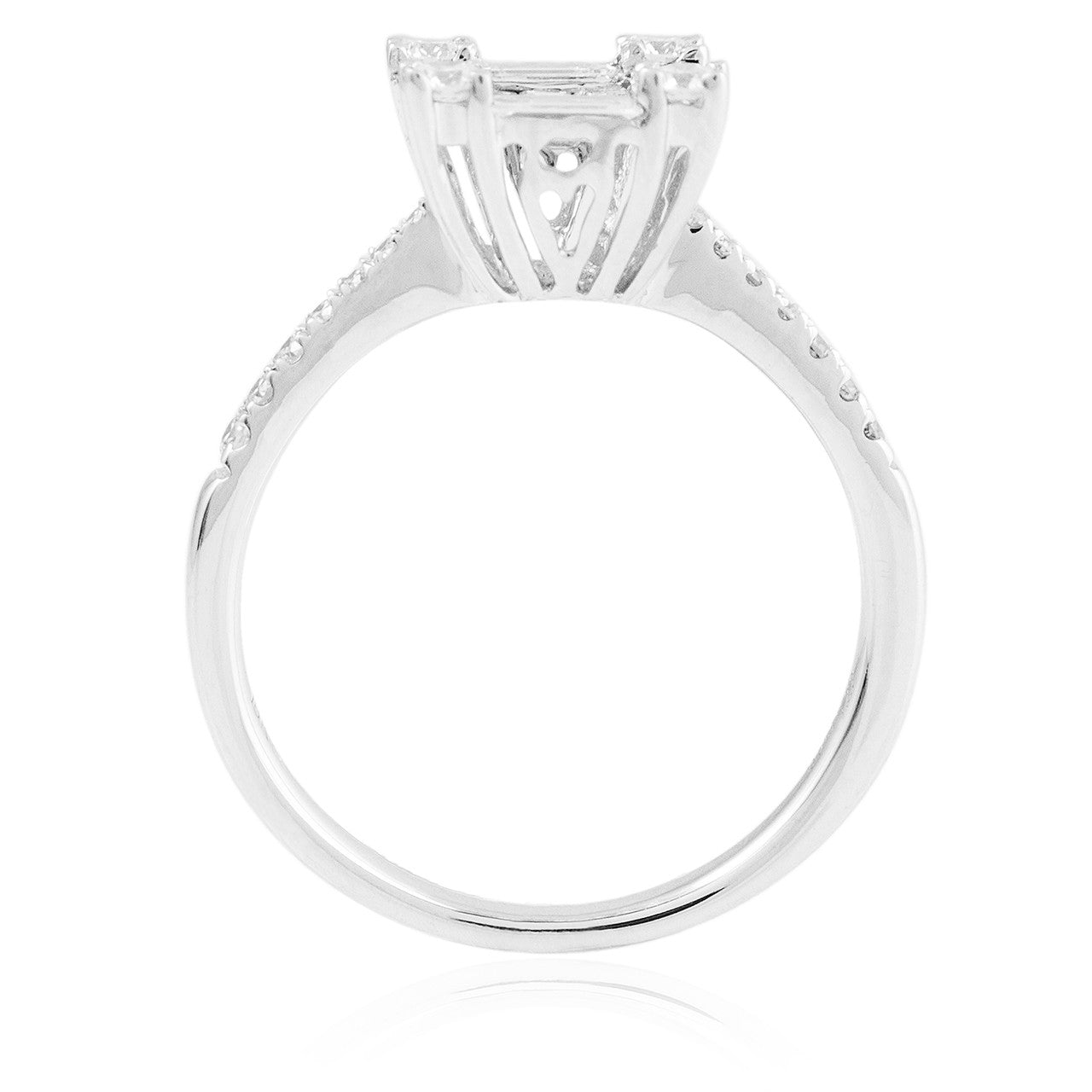 18k White Gold .77ct Baguette Diamond Ring