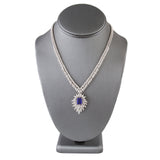 18k White Gold 9.47ct Diamond Tanzanite Necklace