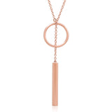 18k Rose Gold 0.34ct Diamond Circle Necklace