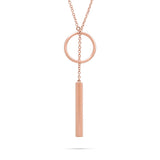 18k Rose Gold 0.34ct Diamond Circle Necklace