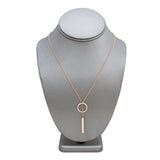 18k Rose Gold 0.34ct Diamond Circle Necklace