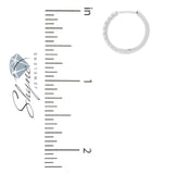 18k White Gold .28ct Diamond Hoop Earrings