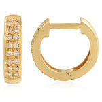 18k Yellow Gold .15ct Diamond Hoop Earrings