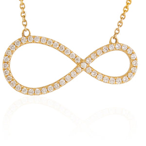 18kt Yellow Gold 0.30ct Diamond Infinity Necklace