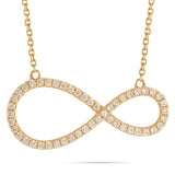18kt Yellow Gold 0.30ct Diamond Infinity Necklace