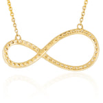 18kt Yellow Gold 0.30ct Diamond Infinity Necklace