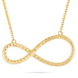 18kt Yellow Gold 0.30ct Diamond Infinity Necklace