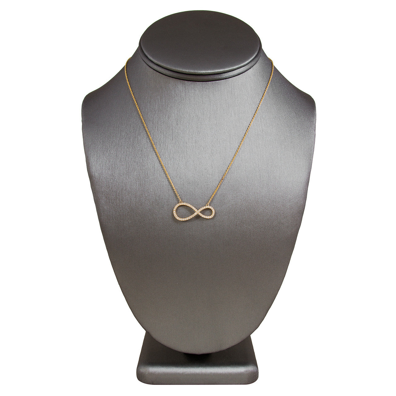 18kt Yellow Gold 0.30ct Diamond Infinity Necklace