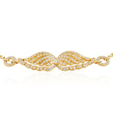 18k Yellow Gold .63ct Diamond Angel Wing Bracelet