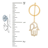 18k Yellow Gold 0.64ct Diamond Hamsa Necklace