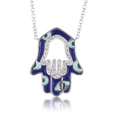 18k White Gold 0.29ct Diamond Hamsa Pendant