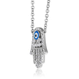 18k White Gold 0.32ct Diamond Hamsa Pendant