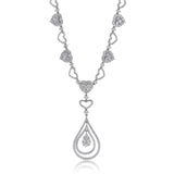 18k White Gold 6.95ct Drop Diamond Necklace