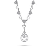 18k White Gold 6.95ct Drop Diamond Necklace