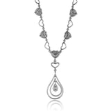 18k White Gold 6.95ct Drop Diamond Necklace