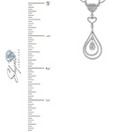 18k White Gold 6.95ct Drop Diamond Necklace
