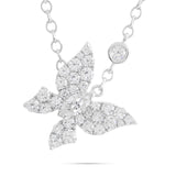 18k Yellow Gold 1.14ct Diamond Butterfly Necklace
