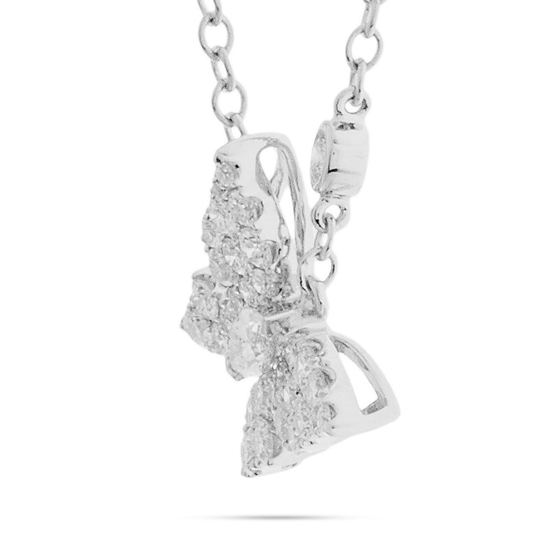 18k Yellow Gold 1.14ct Diamond Butterfly Necklace