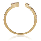 18K Yellow Gold .21ct Diamond Arrow Ring